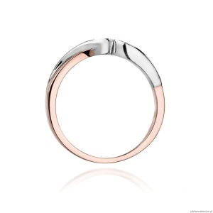 Pierścionek W027 Diament 0,05ct różowe złoto