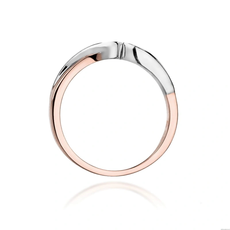 Pierścionek W027 Diament 0,05ct różowe złoto