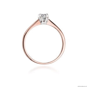 Pierścionek W047 Diament 0,30ct różowe złoto