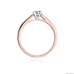 Pierścionek W052 Diament 0,30ct różowe złoto