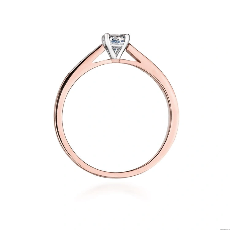 Pierścionek W052 Diament 0,30ct różowe złoto