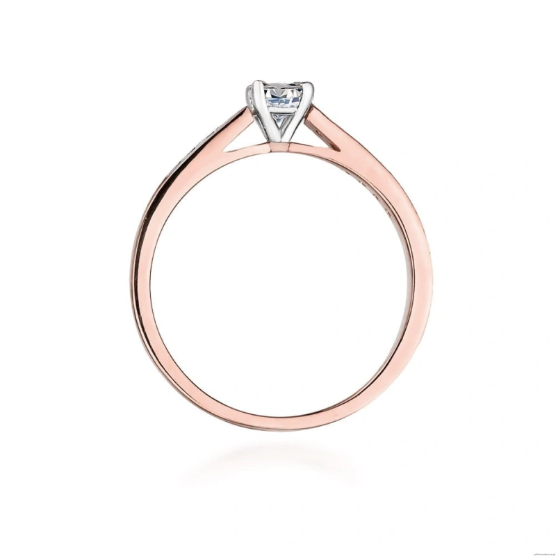 Pierścionek W052 Diament 0,30ct różowe złoto