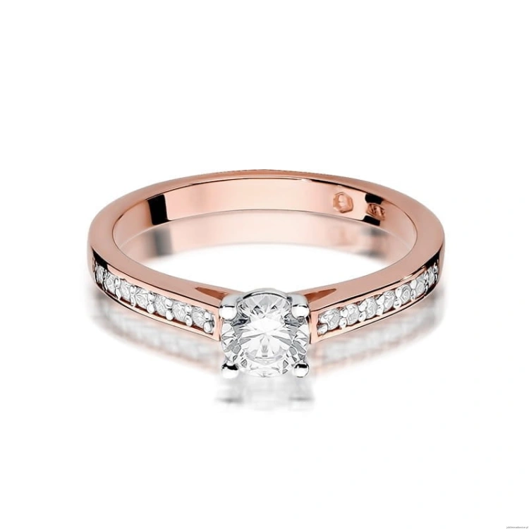 Pierścionek W052 Diament 0,50ct różowe złoto