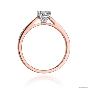 Pierścionek W052 Diament 0,50ct różowe złoto