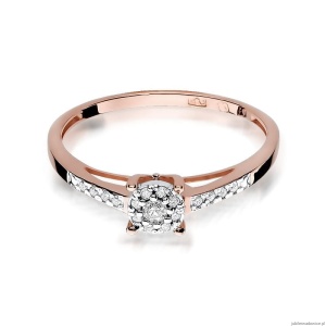 Pierścionek W055 Diament 0,04ct różowe złoto
