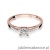 Pierścionek W055 Diament 0,04ct różowe złoto