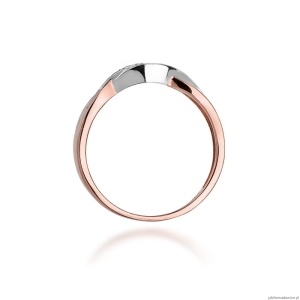 Pierścionek W083 Diament 0,05ct różowe złoto