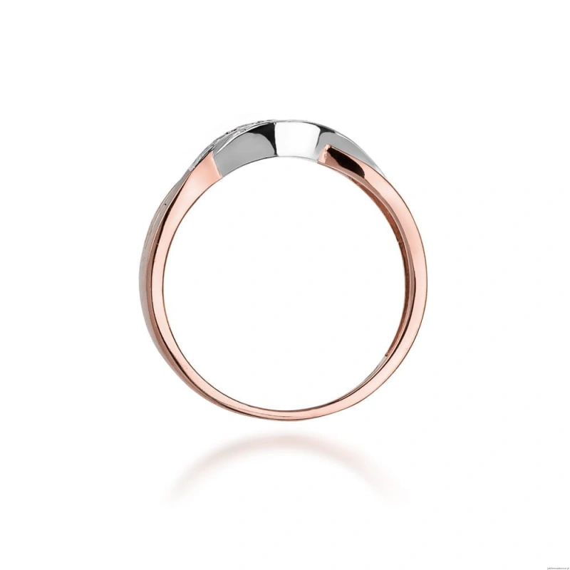 Pierścionek W083 Diament 0,05ct różowe złoto