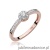 Pierścionek W091 Diament 0,02ct różowe złoto