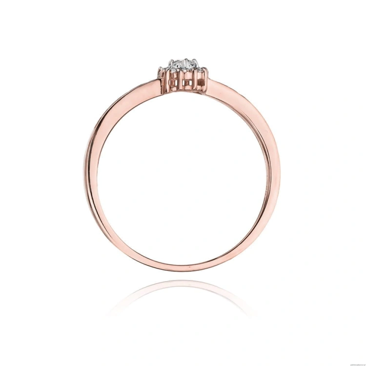 Pierścionek W091 Diament 0,02ct różowe złoto