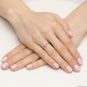 Pierścionek W111T Diament 0,03ct różowe złoto