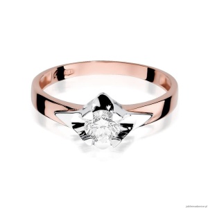 Pierścionek W155 Diament 0,50ct różowe złoto