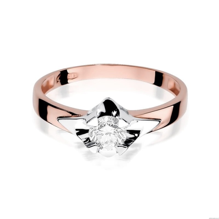 Pierścionek W155 Diament 0,50ct różowe złoto