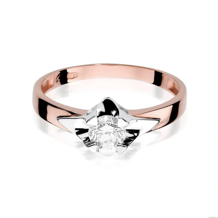 Pierścionek W155 Diament 0,50ct różowe złoto