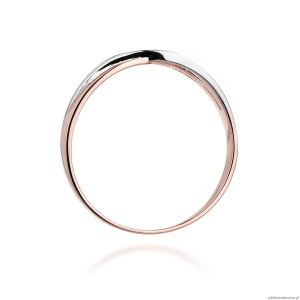 Pierścionek W156 Diament 0,05ct różowe złoto