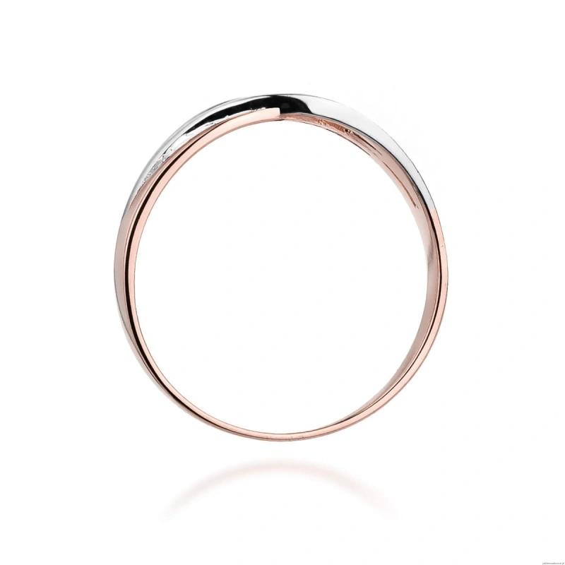 Pierścionek W156 Diament 0,05ct różowe złoto