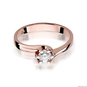 Pierścionek W163 Diament 0,30ct różowe złoto
