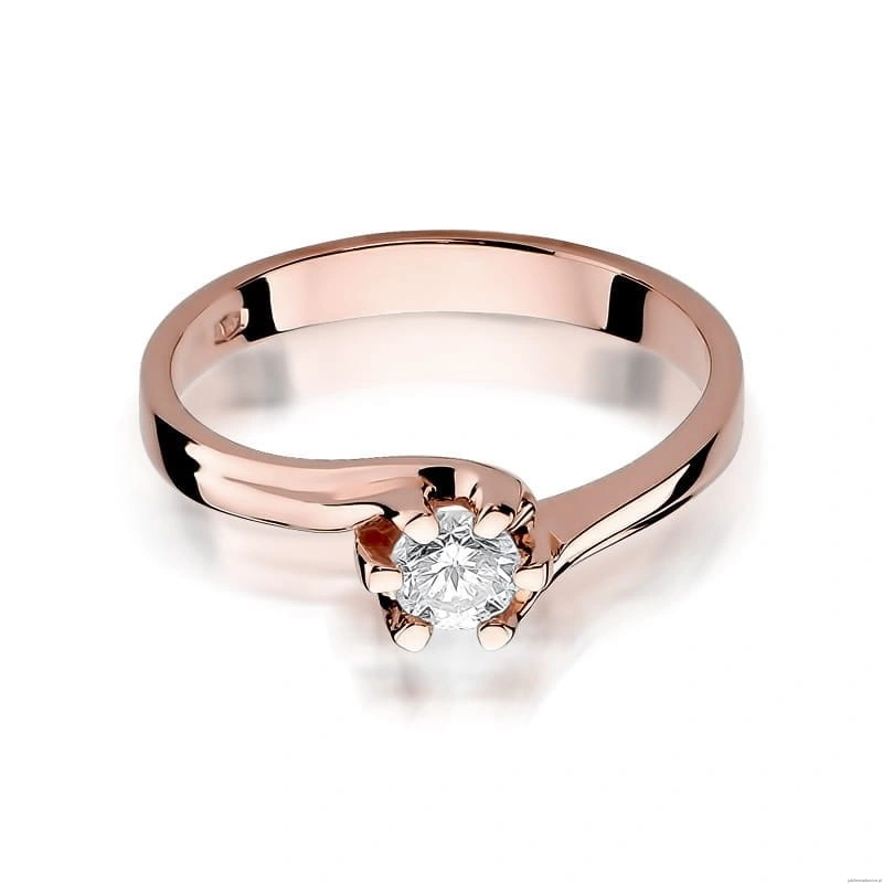 Pierścionek W163 Diament 0,30ct różowe złoto