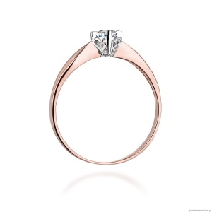 Pierścionek W171 Diament 0,12ct różowe złoto
