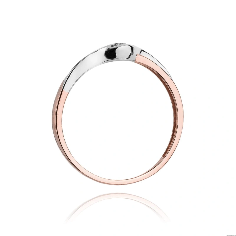 Pierścionek W178 Diament 0,04ct różowe złoto