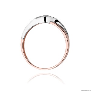 Pierścionek W178 Diament 0,10ct różowe złoto