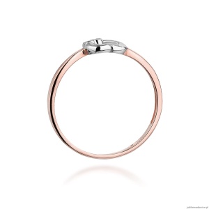 Pierścionek W188 Diament 0,02ct różowe złoto