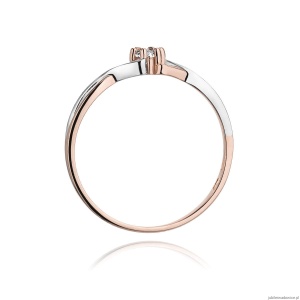 Pierścionek W190B Diament 0,08ct różowe złoto