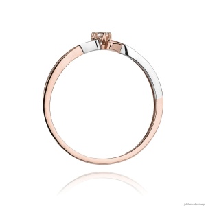 Pierścionek W190 Diament 0,04ct różowe złoto