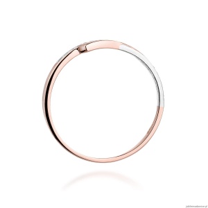 Pierścionek W196 z diamentami różowe złoto