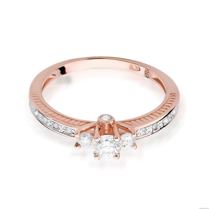 Pierścionek W199 Diament 0,20ct różowe złoto