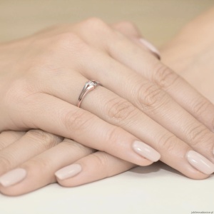 Pierścionek W207 Diament 0,08ct różowe złoto
