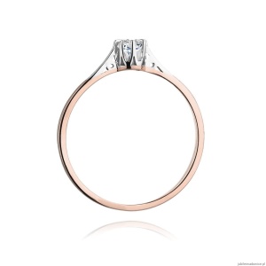 Pierścionek W209 Diament 0,10ct różowe złoto