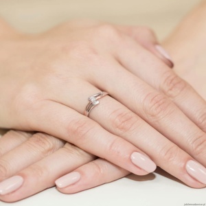 Pierścionek W210 Diament 0,08ct różowe złoto