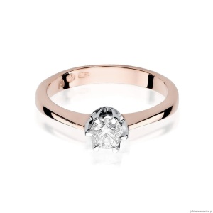 Pierścionek W220B Diament 0,30ct różowe złoto