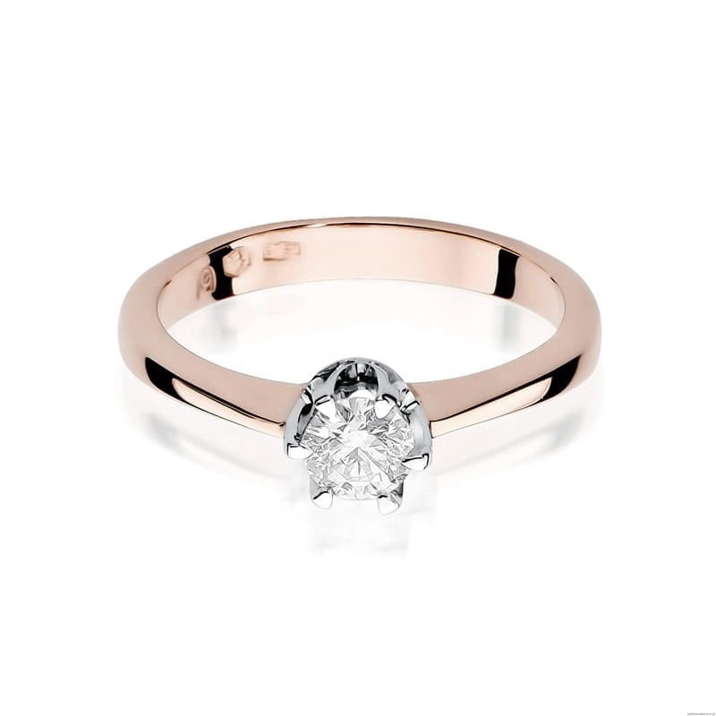 Pierścionek W220B Diament 0,30ct różowe złoto