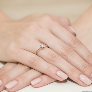 Pierścionek W220B Diament 0,30ct różowe złoto