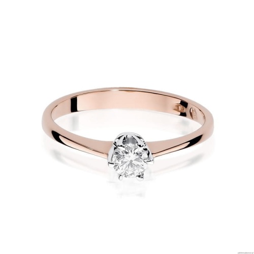 Pierścionek W220 Diament 0,20ct różowe złoto