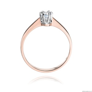 Pierścionek W220 Diament 0,20ct różowe złoto