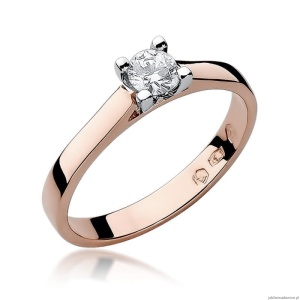 Pierścionek W221B Diament 0,25ct różowe złoto
