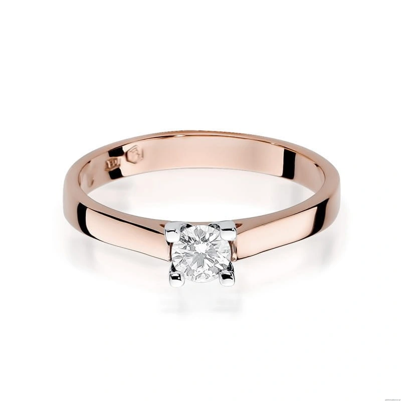 Pierścionek W221B Diament 0,30ct różowe złoto