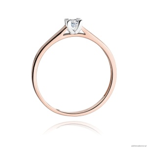 Pierścionek W221B Diament 0,30ct różowe złoto