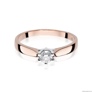 Pierścionek W222B Diament 0,25ct różowe złoto