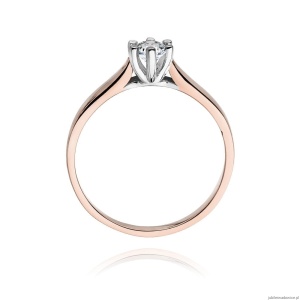 Pierścionek W222B Diament 0,25ct różowe złoto