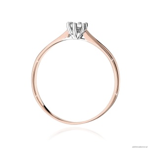 Pierścionek W222T Diament 0,01ct różowe złoto