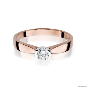 Pierścionek W223B Diament 0,25ct różowe złoto