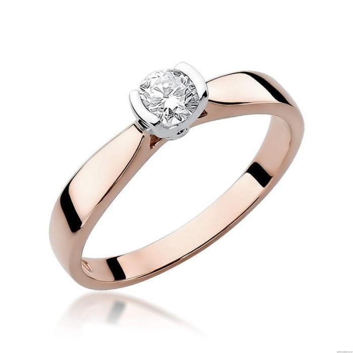 Pierścionek W223B Diament 0,30ct różowe złoto