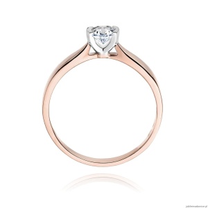 Pierścionek W223B Diament 0,30ct różowe złoto