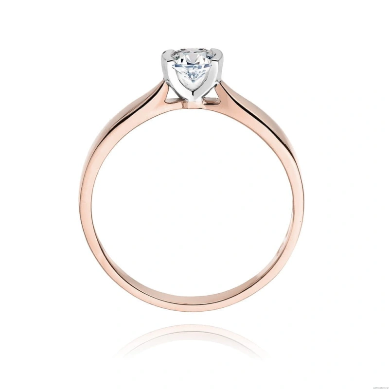 Pierścionek W223B Diament 0,30ct różowe złoto