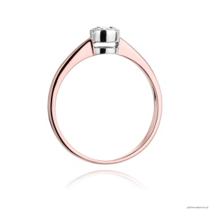 Pierścionek W224B Diament 0,25ct różowe złoto