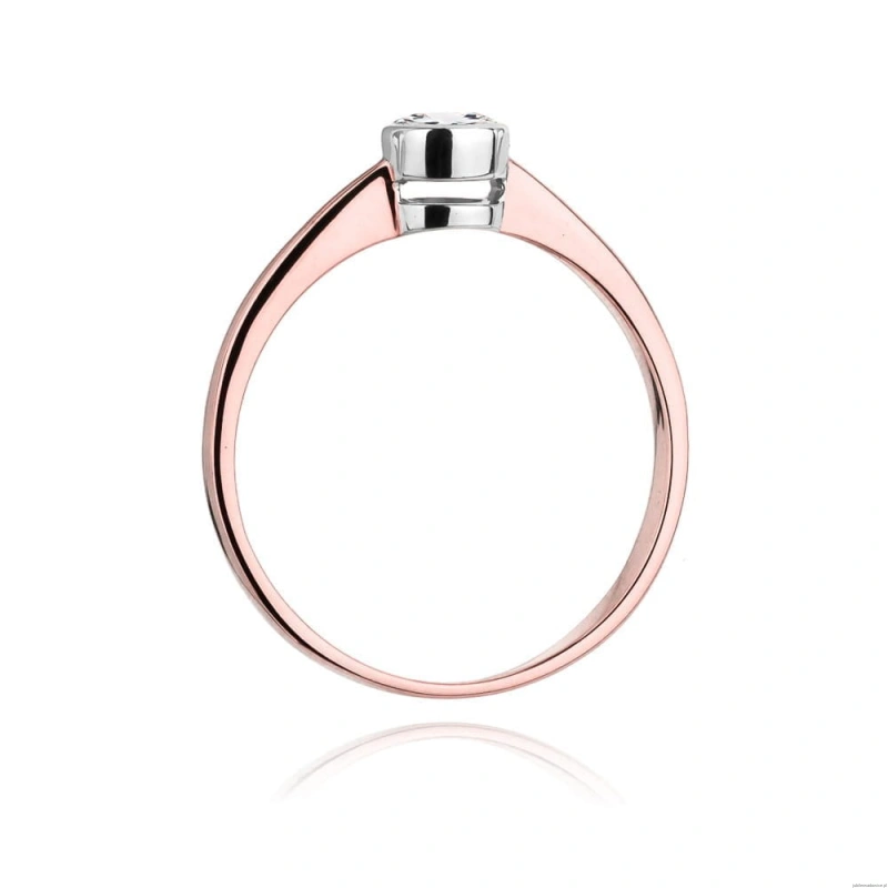 Pierścionek W224B Diament 0,25ct różowe złoto